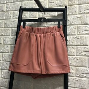 Steve Madden Pink Faux Leather Shorts **Brand New w/Tags”